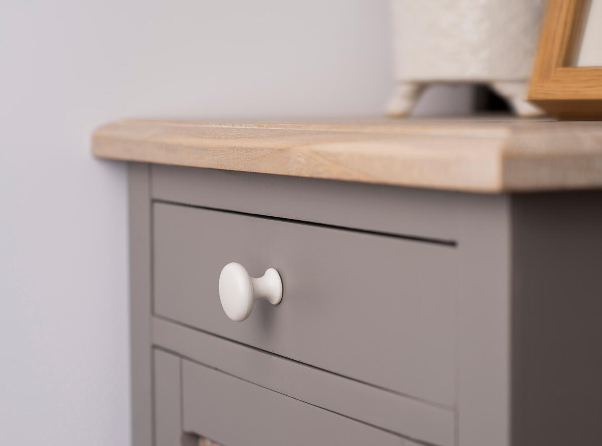 Pomolo per mobili REI 760 in zama bianco verniciato opaco  Ø 25 mm, 4 pezzi - 2