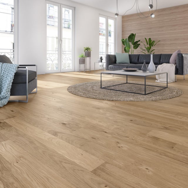 Parquet contrecollé chêne naturel charme vitrifié M BEAULIEU FLOORING, l.13 cm