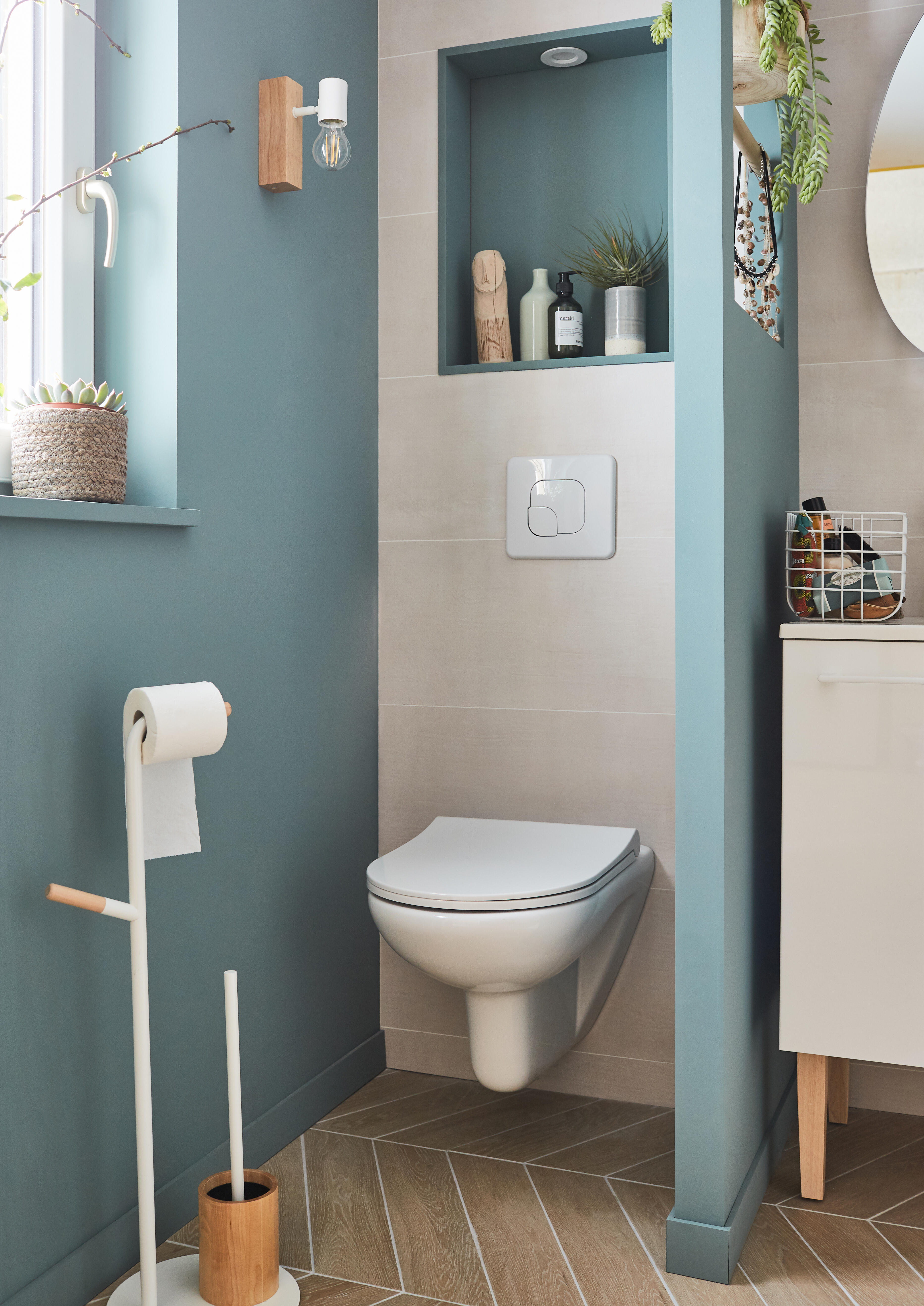 Stojak na papier toaletowy i szczotkę WC S10-WH SENSEA - 7