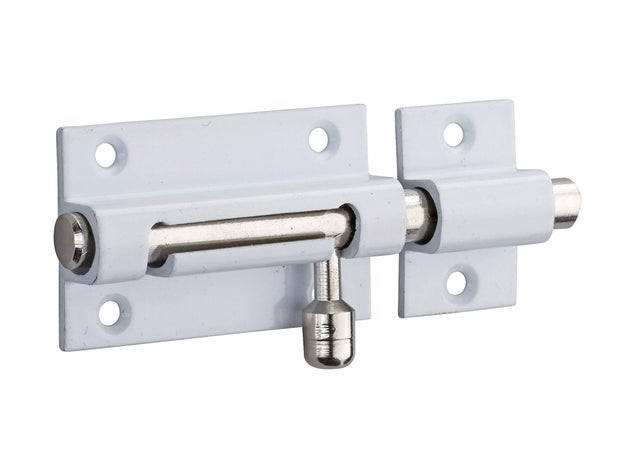 Targette à pêne rond THIRARD, laiton verni blanc