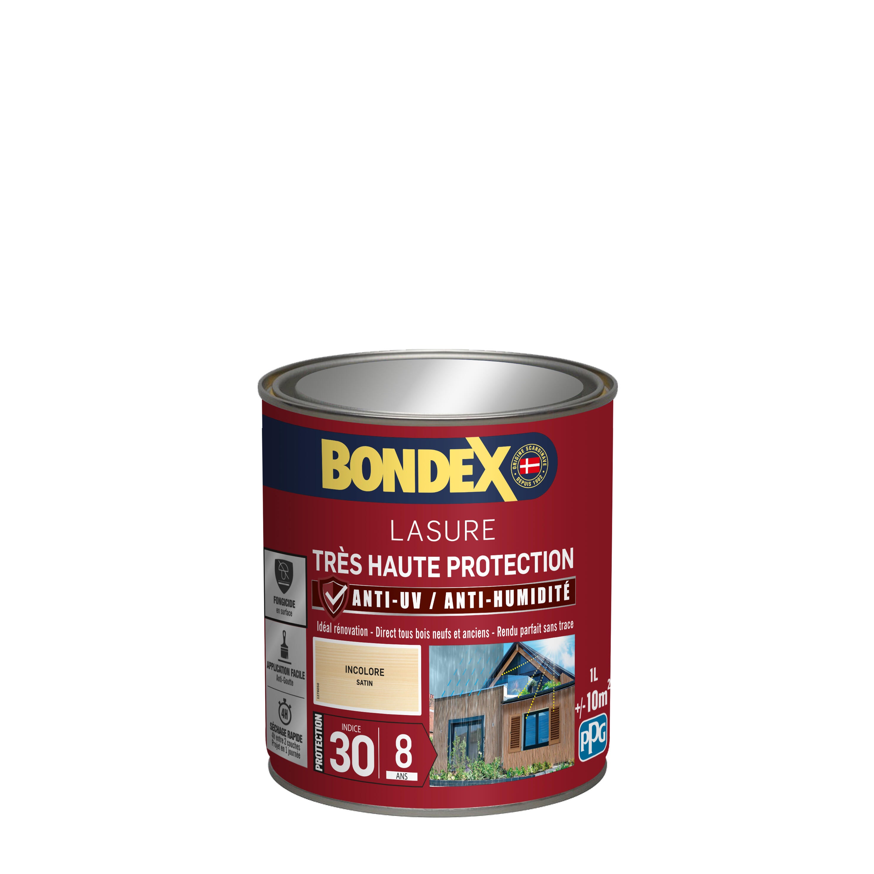 Lasure très haute protection 8 ans incolore 1 L - BONDEX - 4