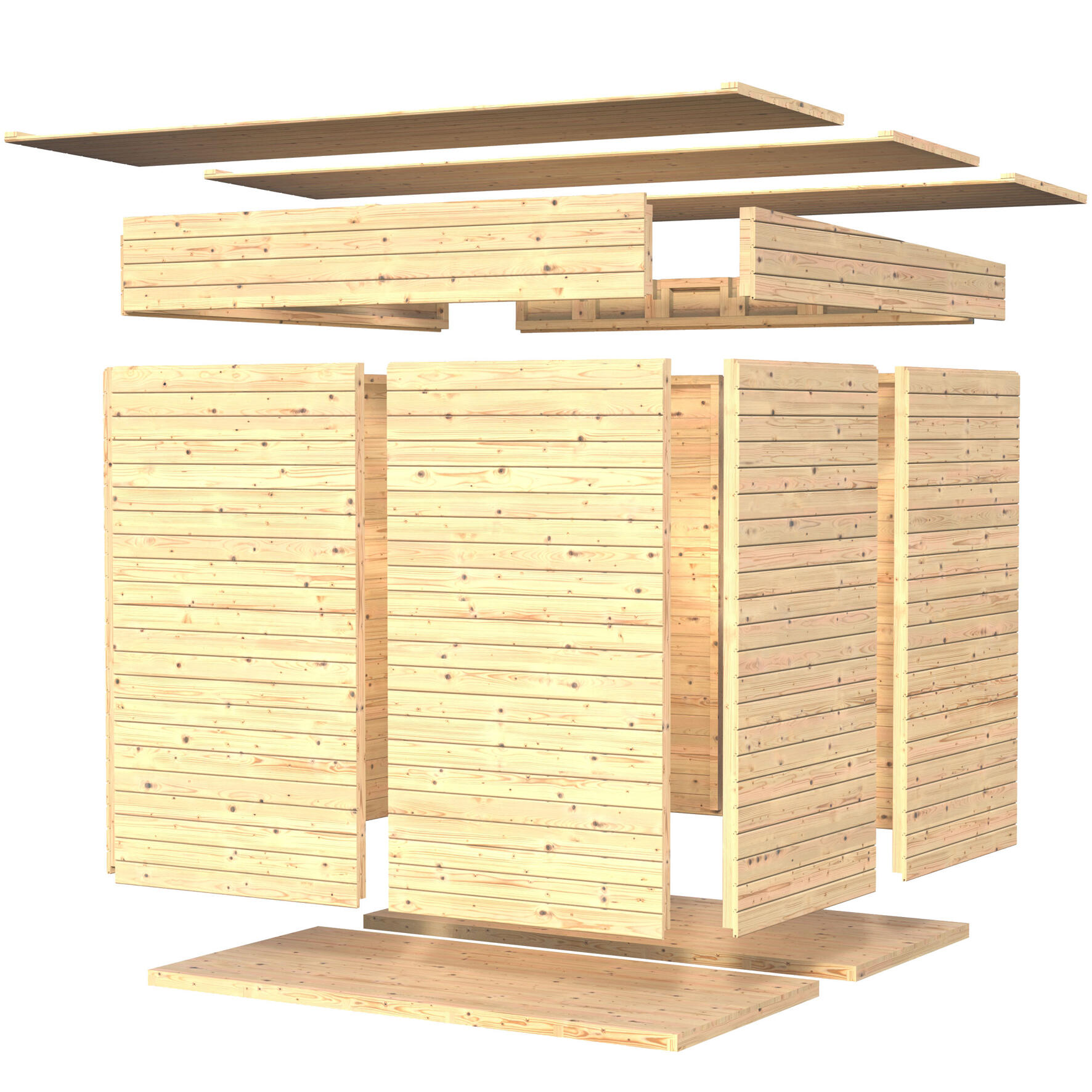 Abri de jardin bois BERTILO Amrum b + Ep.14 mm, 6.95 m² - 9