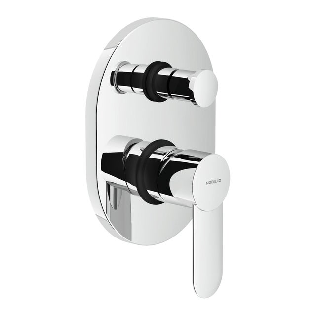 Rubinetto per doccia getto laminare cristallino ad incasso monocomando Sand cromo lucido NOBILI