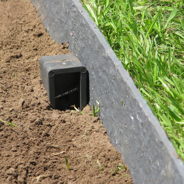 Lot de 10 piquets à planter Ecolat pvc gris, H.4 x L.38 cm