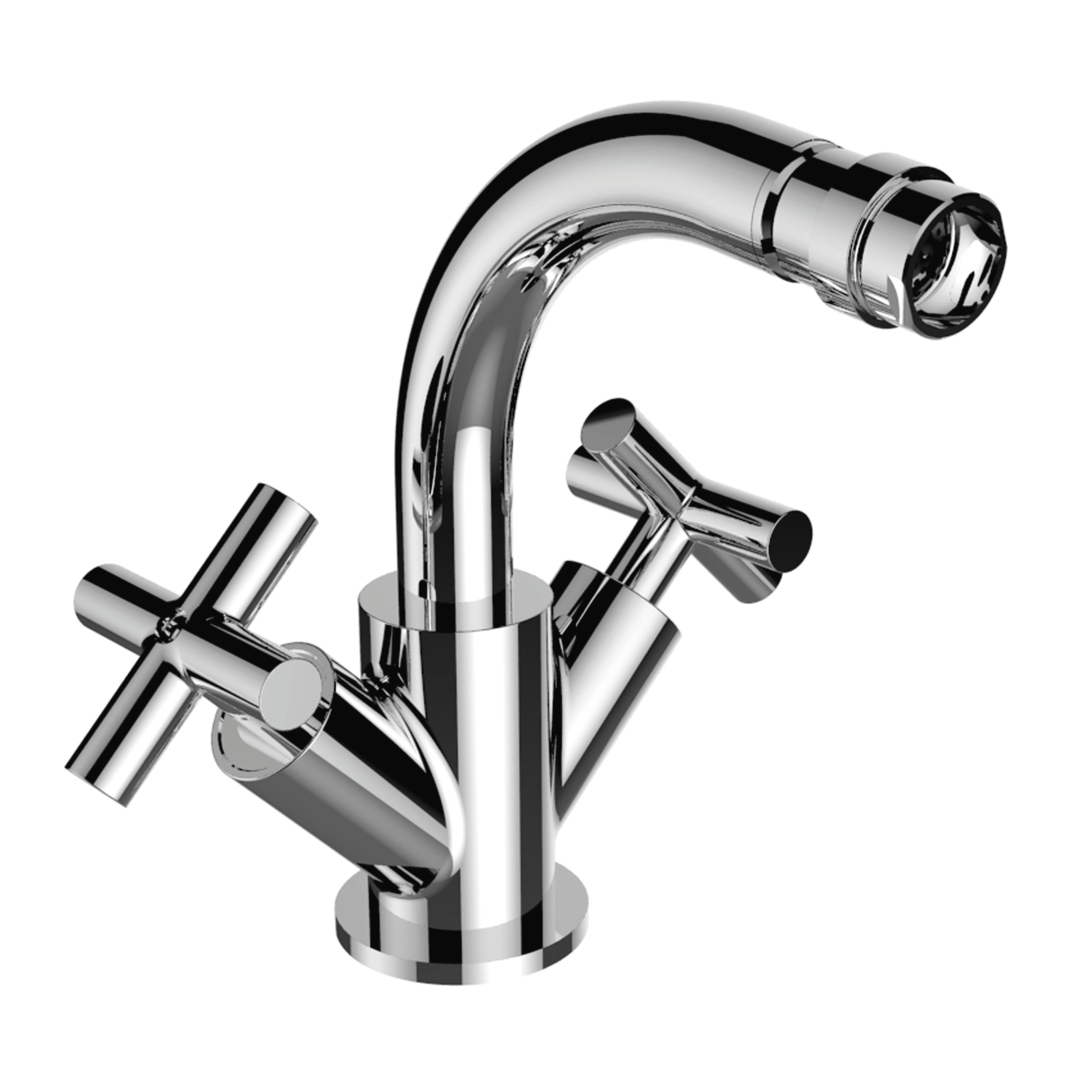 Grifo bimando de bidé sensea nosu cromo brillo. antical. latón