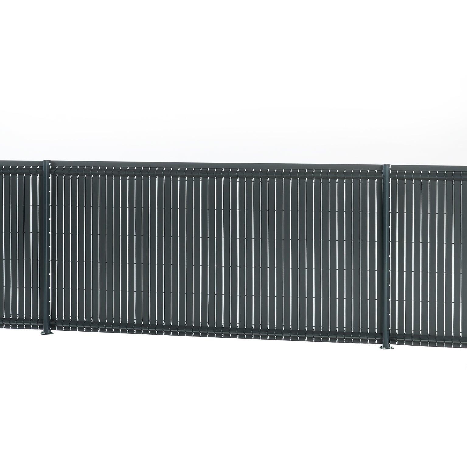 Kit lamelles occultantes rigides pvc, H.120 X L.250 cm anthracite, DIRICKX - 5