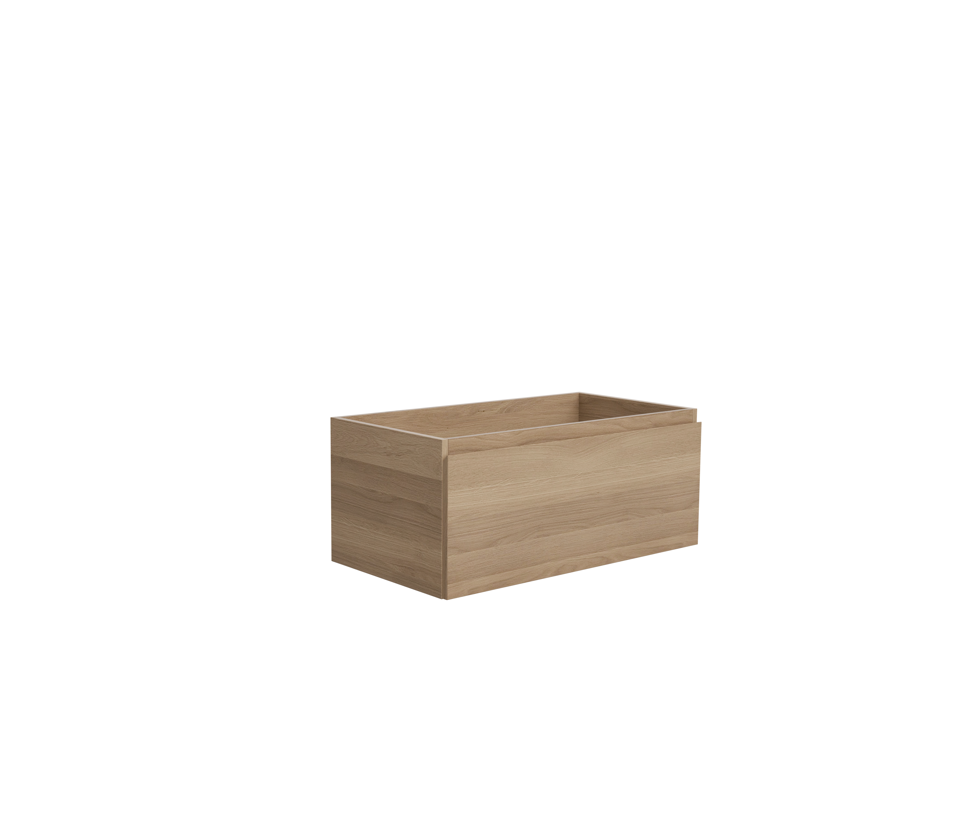 Meuble sous-vasque L.90cm x H.40.5cm x P.48cm placage chêne Natural - 10