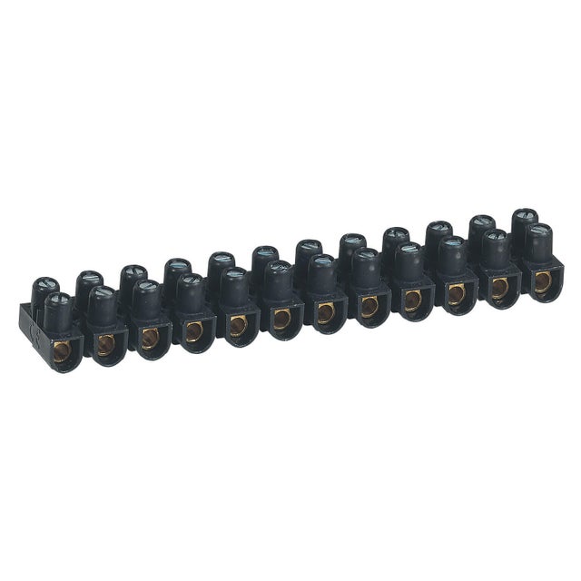 Barrette de 12 dominos électriques, 10 mm² 12 pour rigide et souple LEGRAND