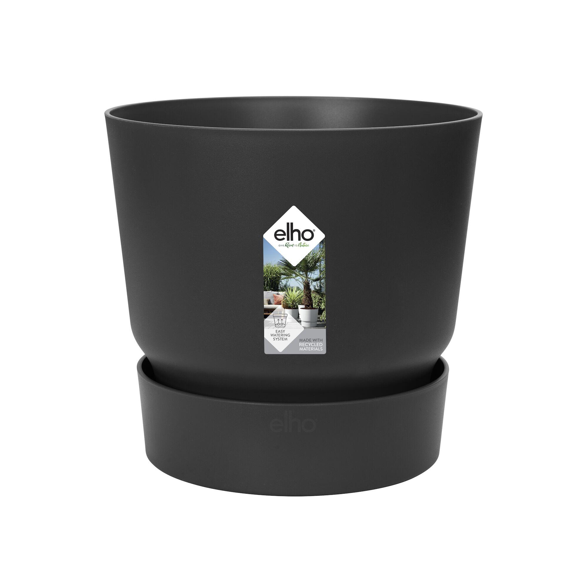 Pot polypropylène ELHO Greenville, Diam.47 x H.44.1 cm, living noir - 9