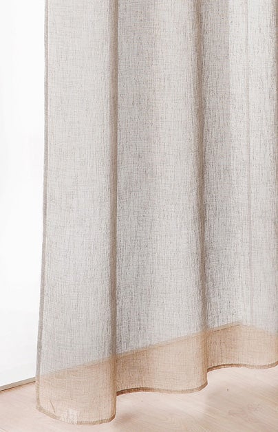 Voilage tamisant, Lium beige foncé l.140 x H.240 cm - 3