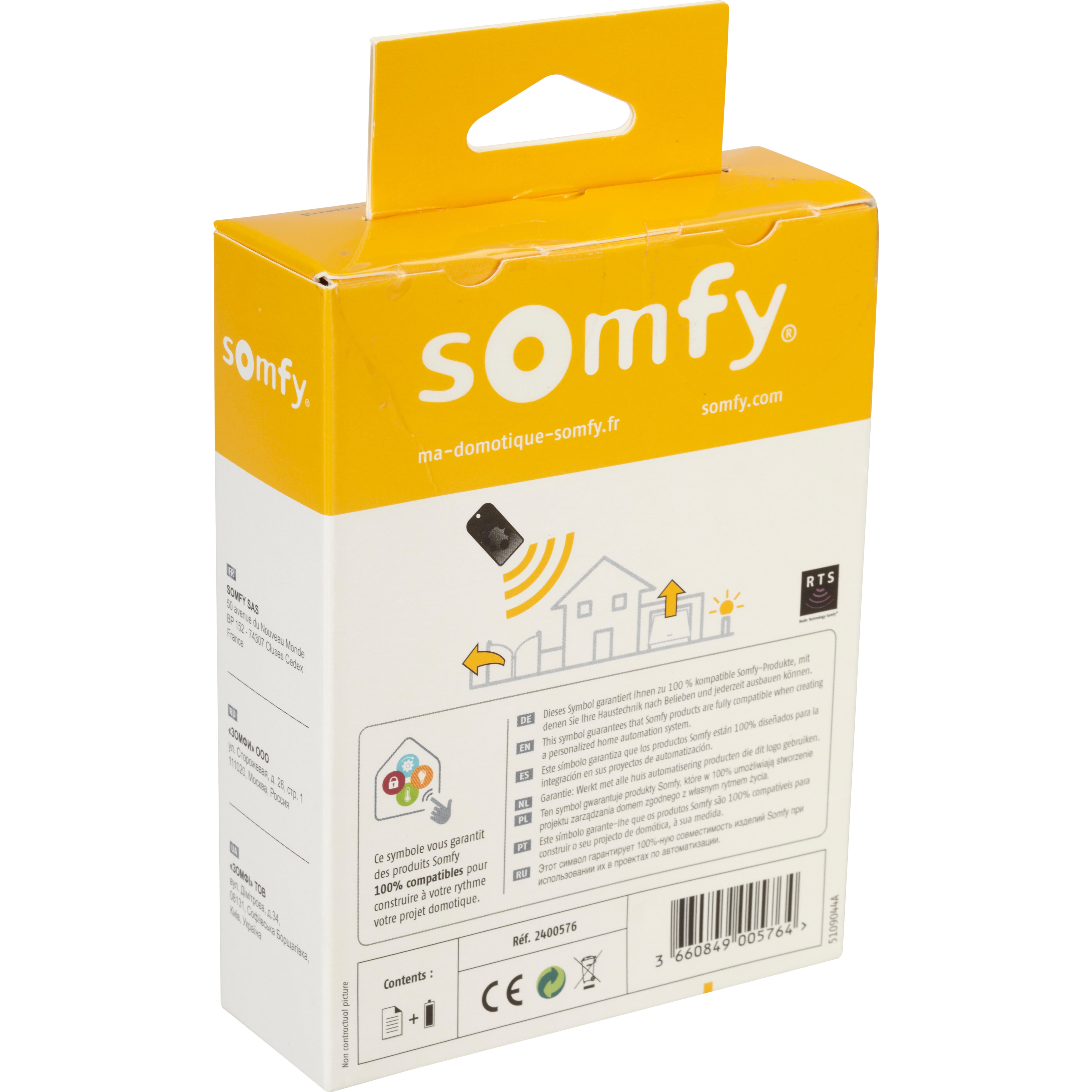 Télécommande Keytis 4 canaux pour motorisation de portail RTS, SOMFY - 5