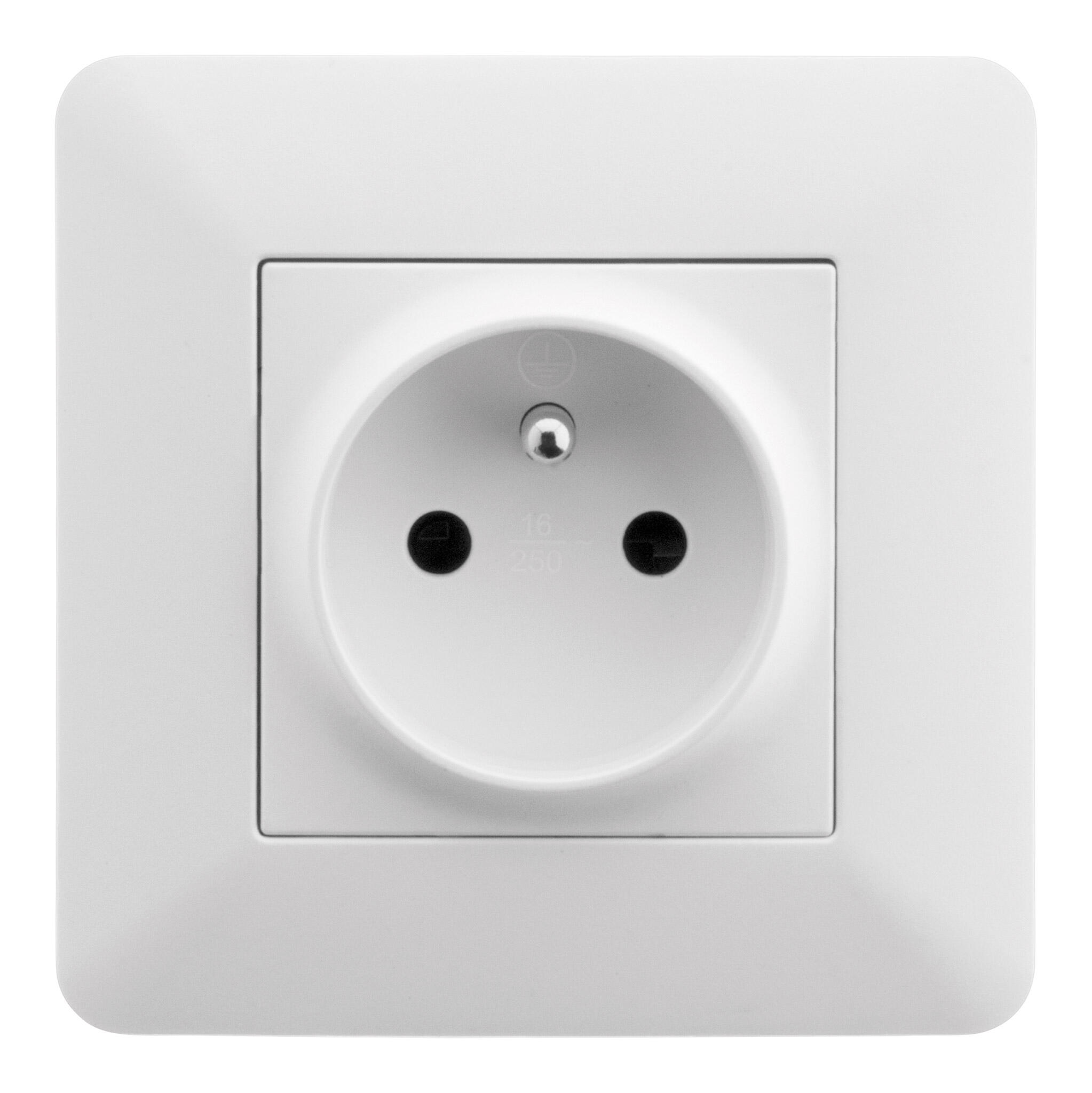 Prise avec terre complet 2 prises de 16A ARTEZO, blanc - 3