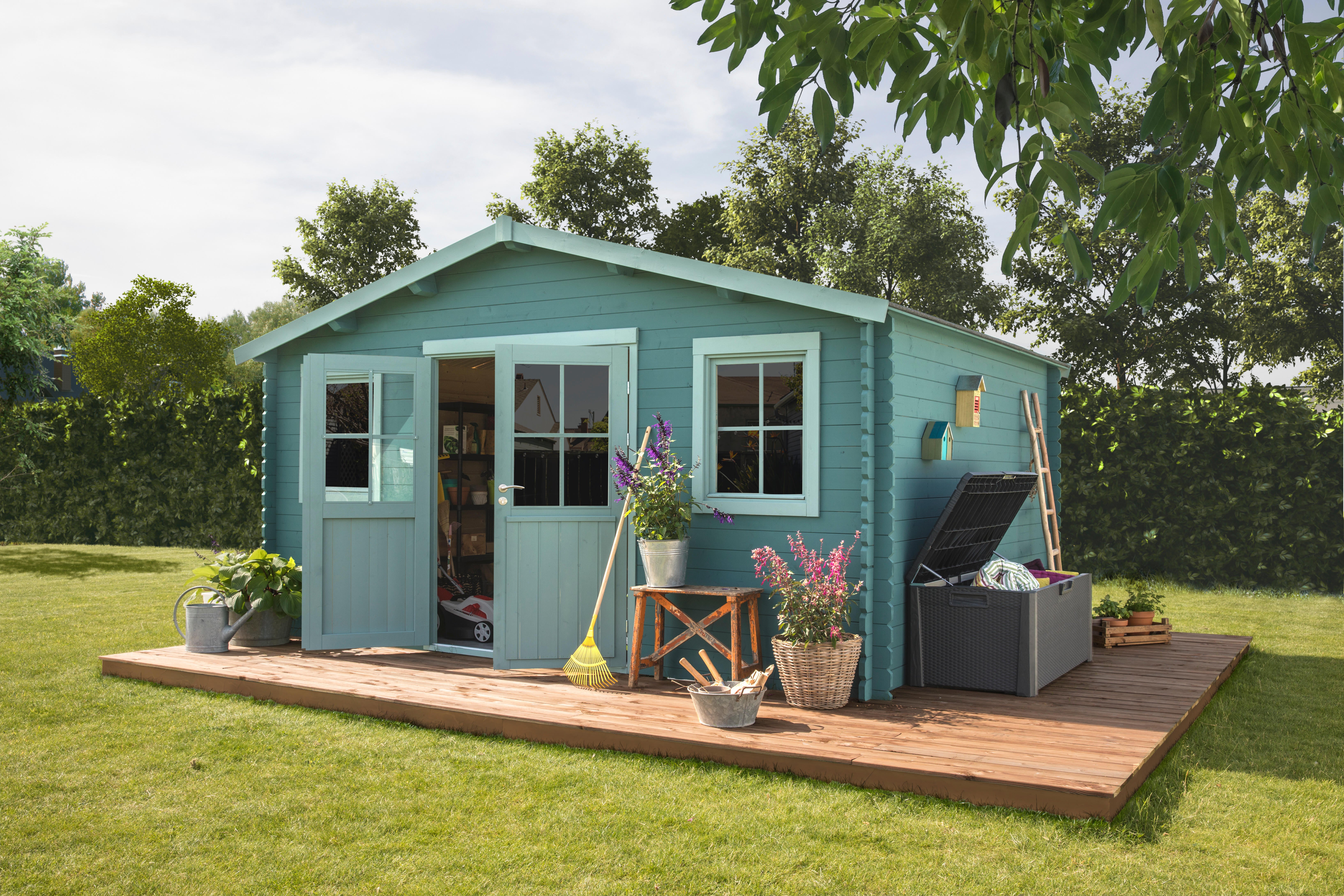 Coffre de jardin résine Nevada anthracite, 550 l - 5