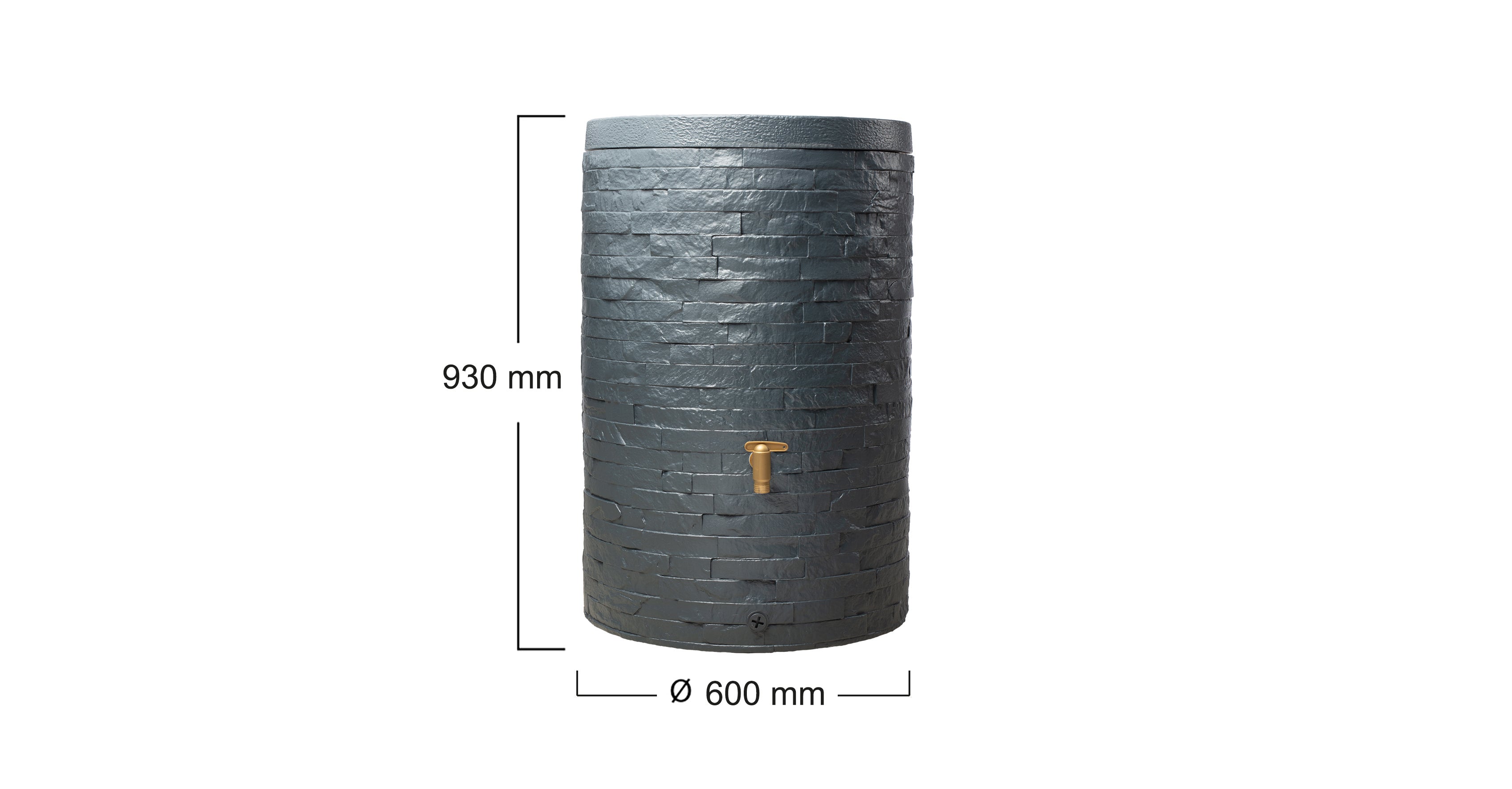 Réservoir extérieur gris 250 l. cylindrique 4RAIN - 4
