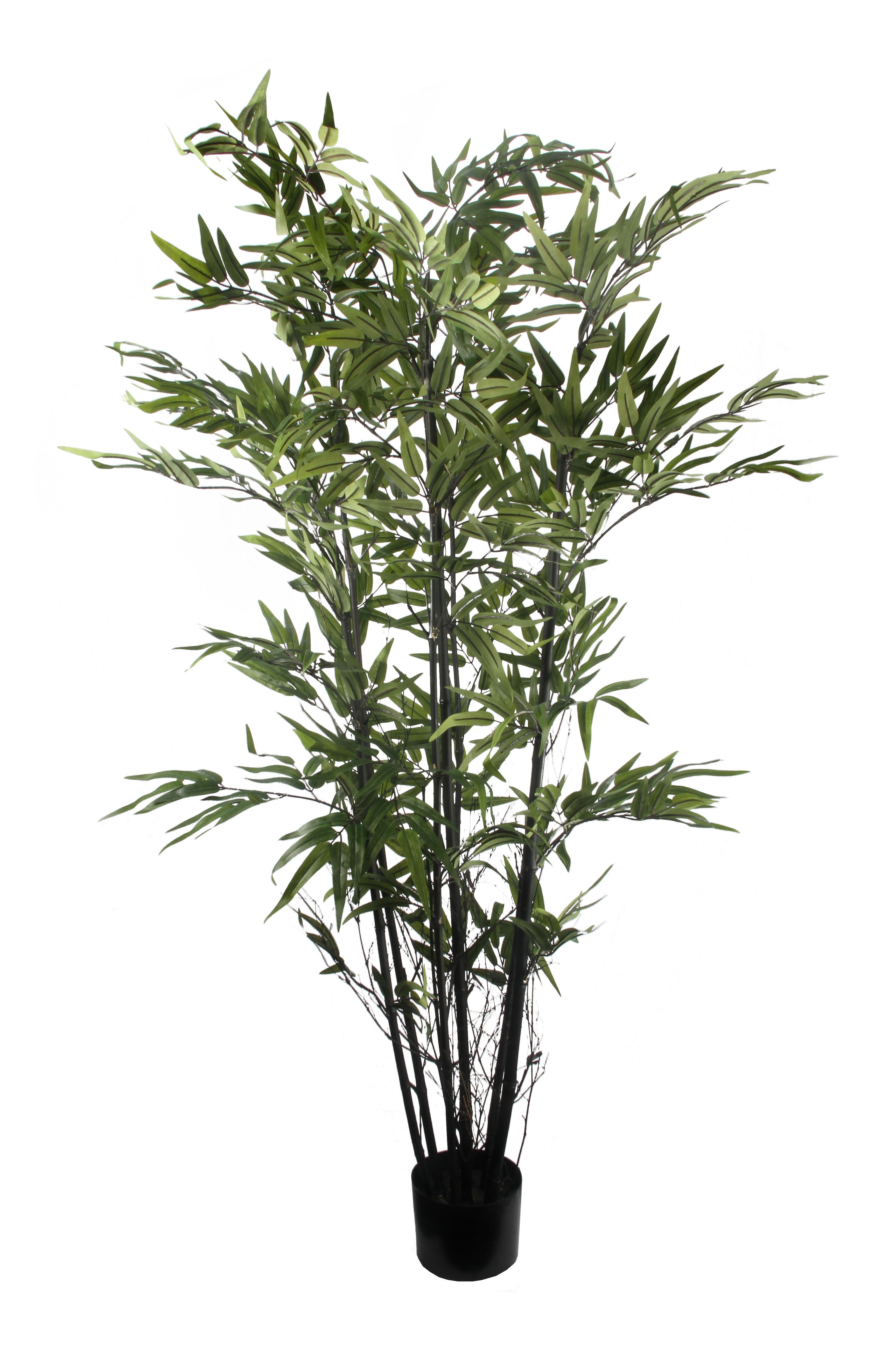 Bambou artificiel 7 troncs noirs H150 cm, Ligne Déco - 3
