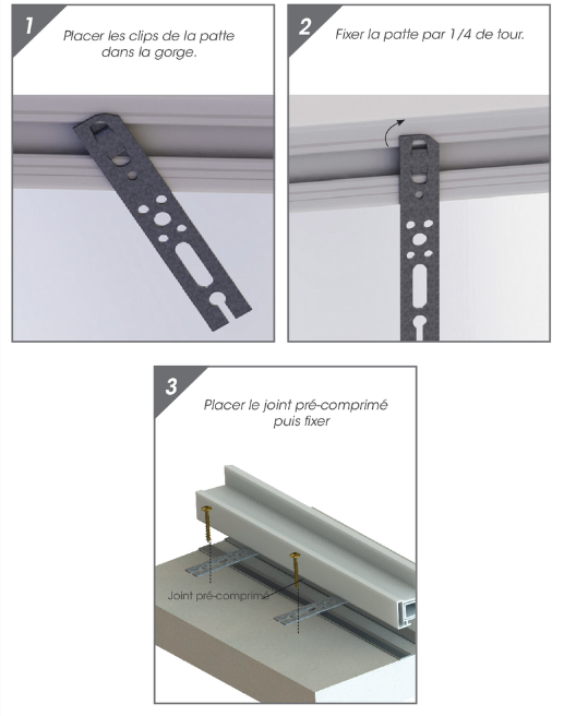 Lot de 6 pattes de fixation à clipper - 3