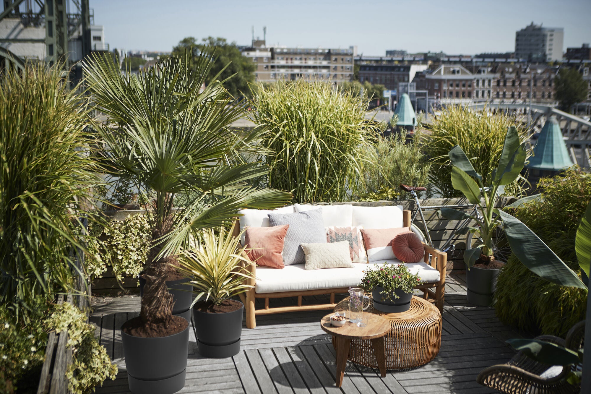 Vaso ELHO in polipropilene nero H 23.3 x ø 24.5 cm - 2