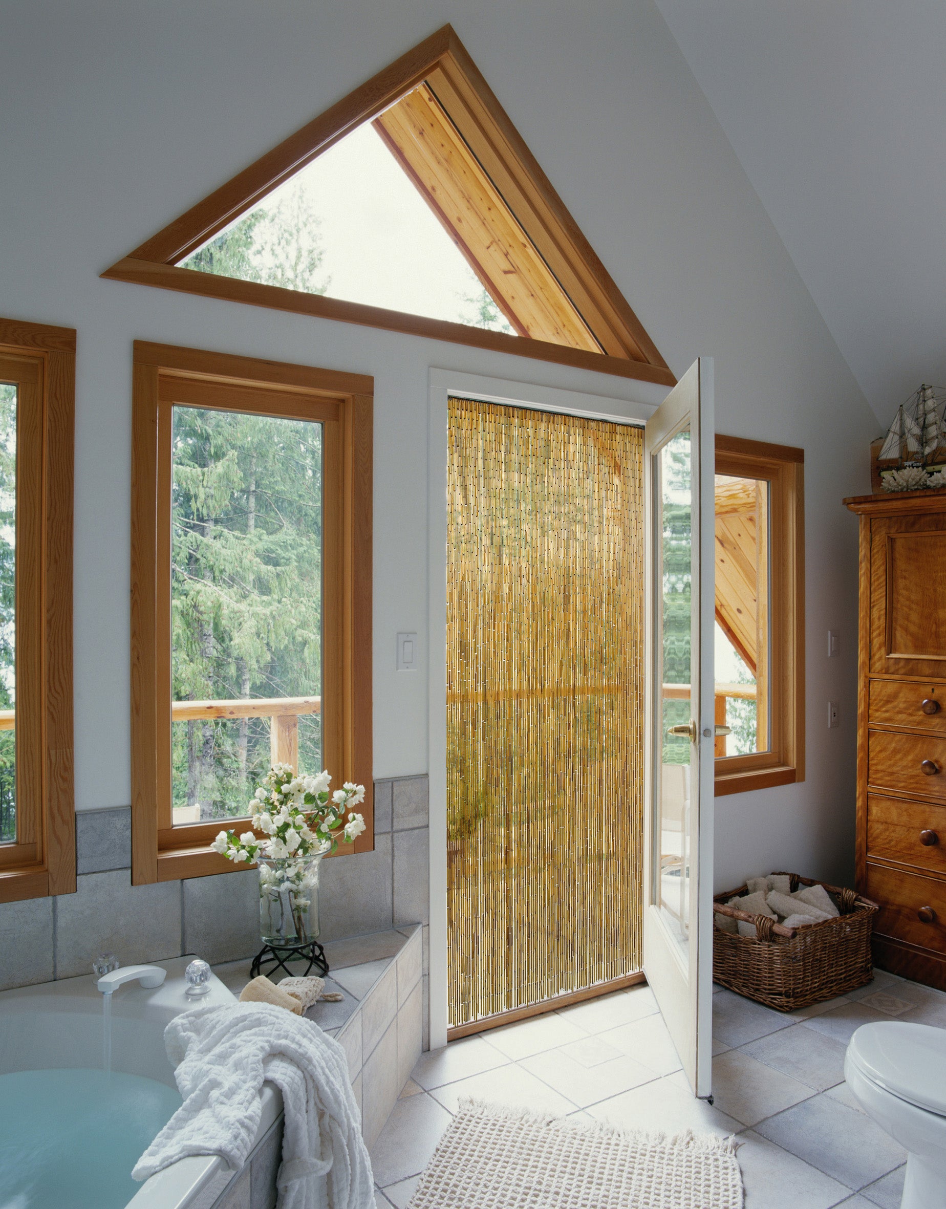 Rideau de porte en bambou, l.90 x H.200 cm, bambou naturel, E 148 naturel - 3