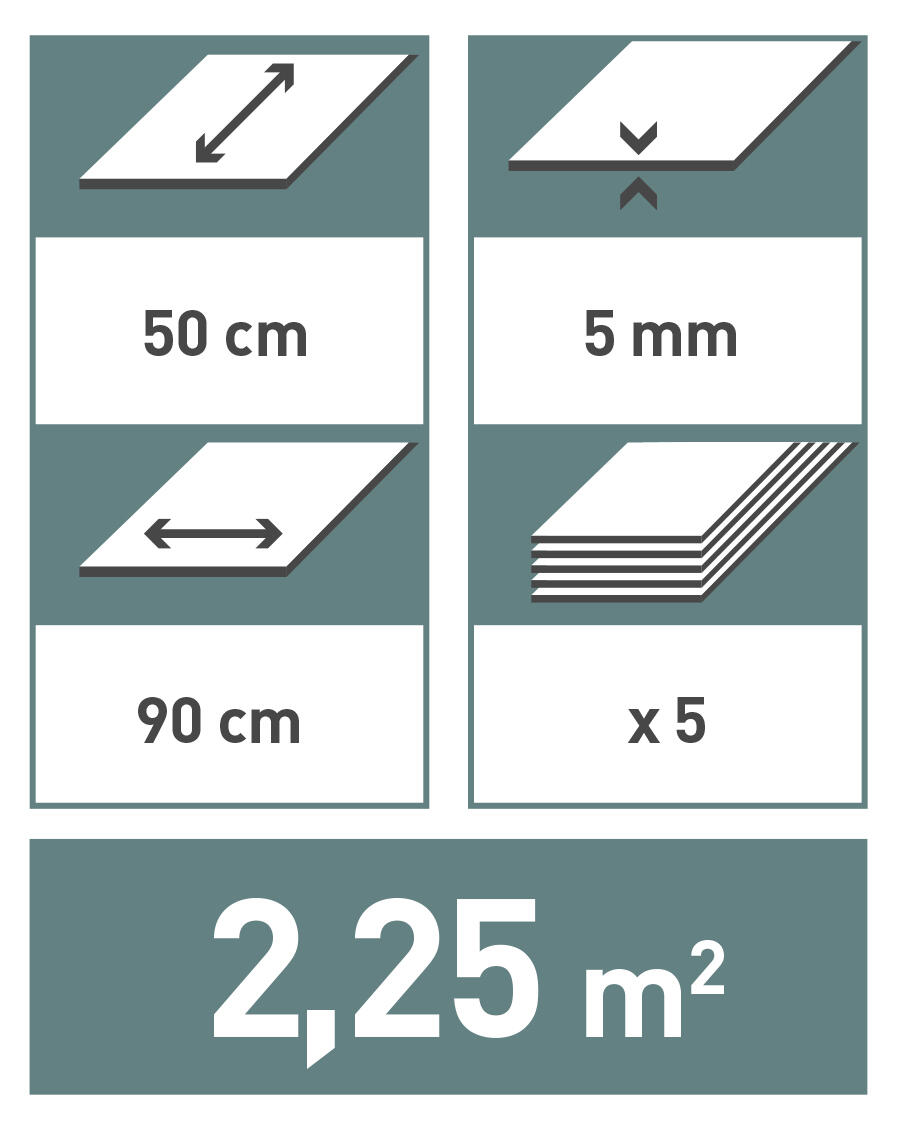 Dalle murale PVC Grise blanche Chicago DUMAWALL, L.90 x l.50 cm x Ep.5 mm - 10