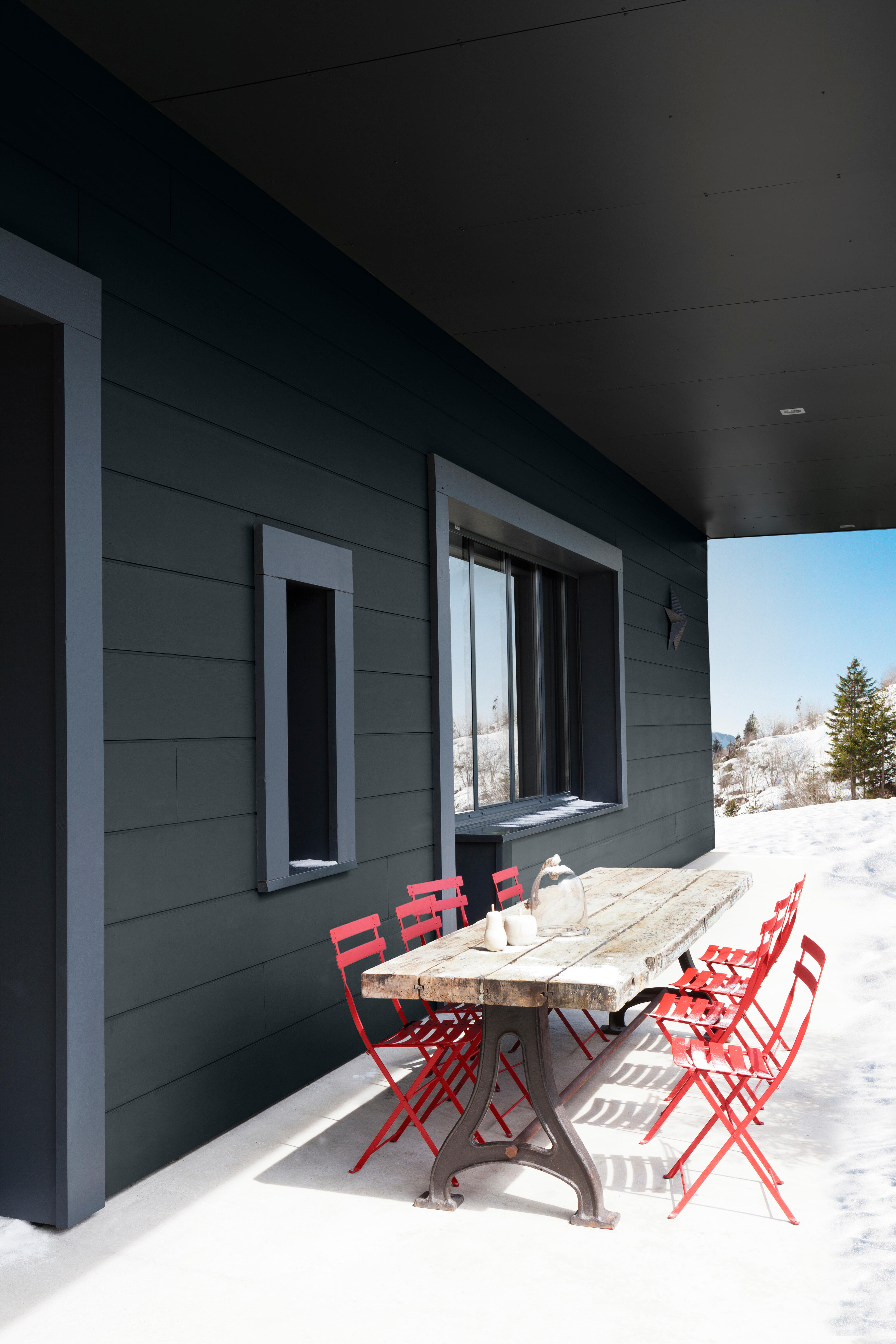 Peinture extérieure bois Climats extrêmes® V33 noir charbon satiné 0.5l - 4