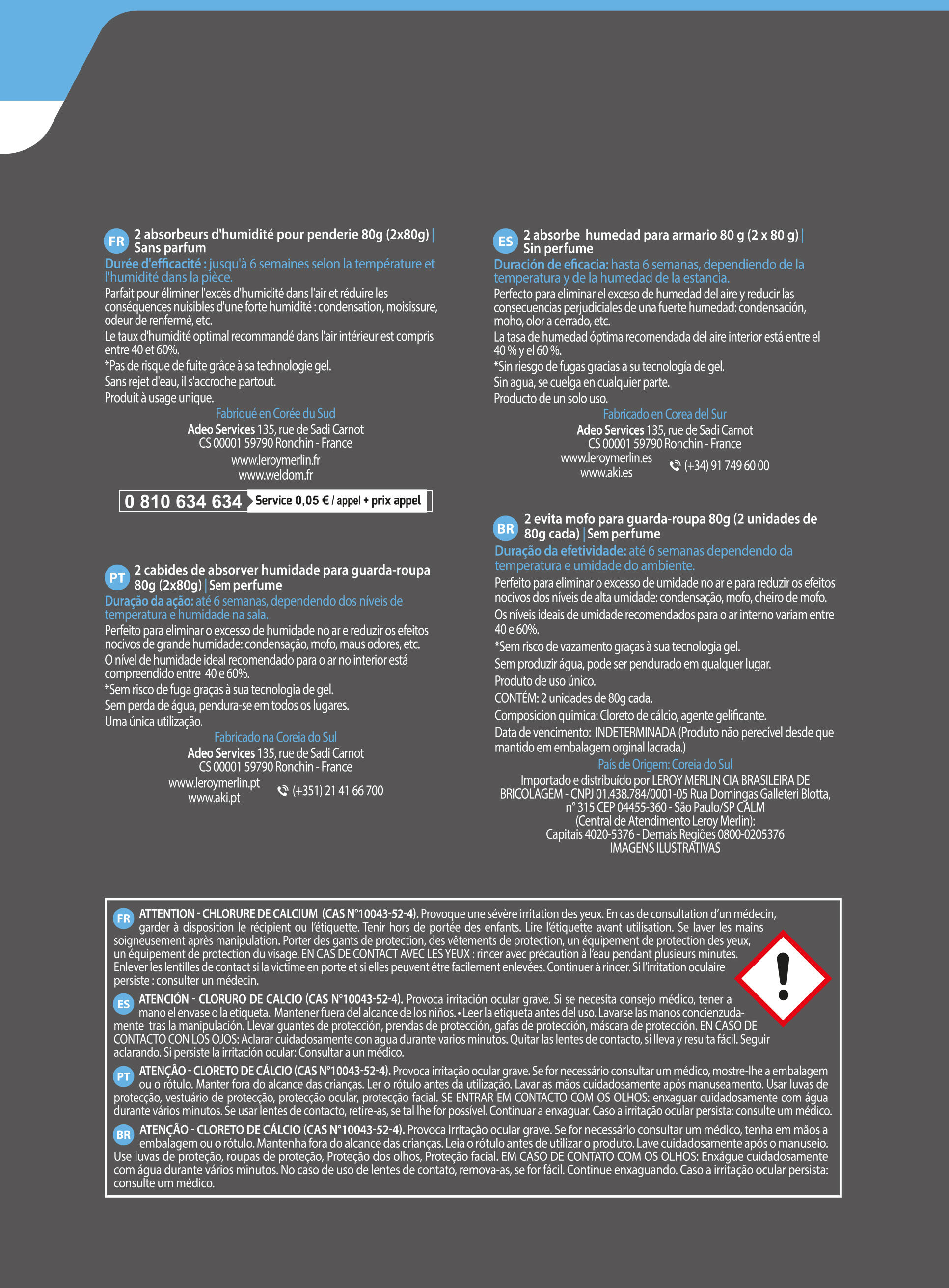 Absorbeur d'humidité avec une recharge EQUATION À suspendre, 6 m² - 2