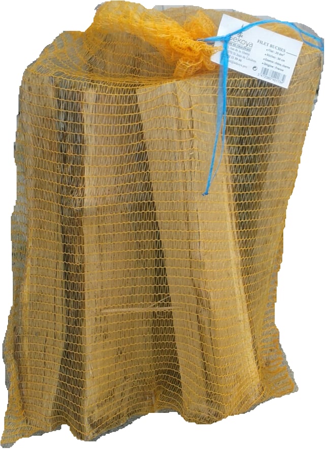 Bois de chauffage L.50 cm, filet 25 dm³