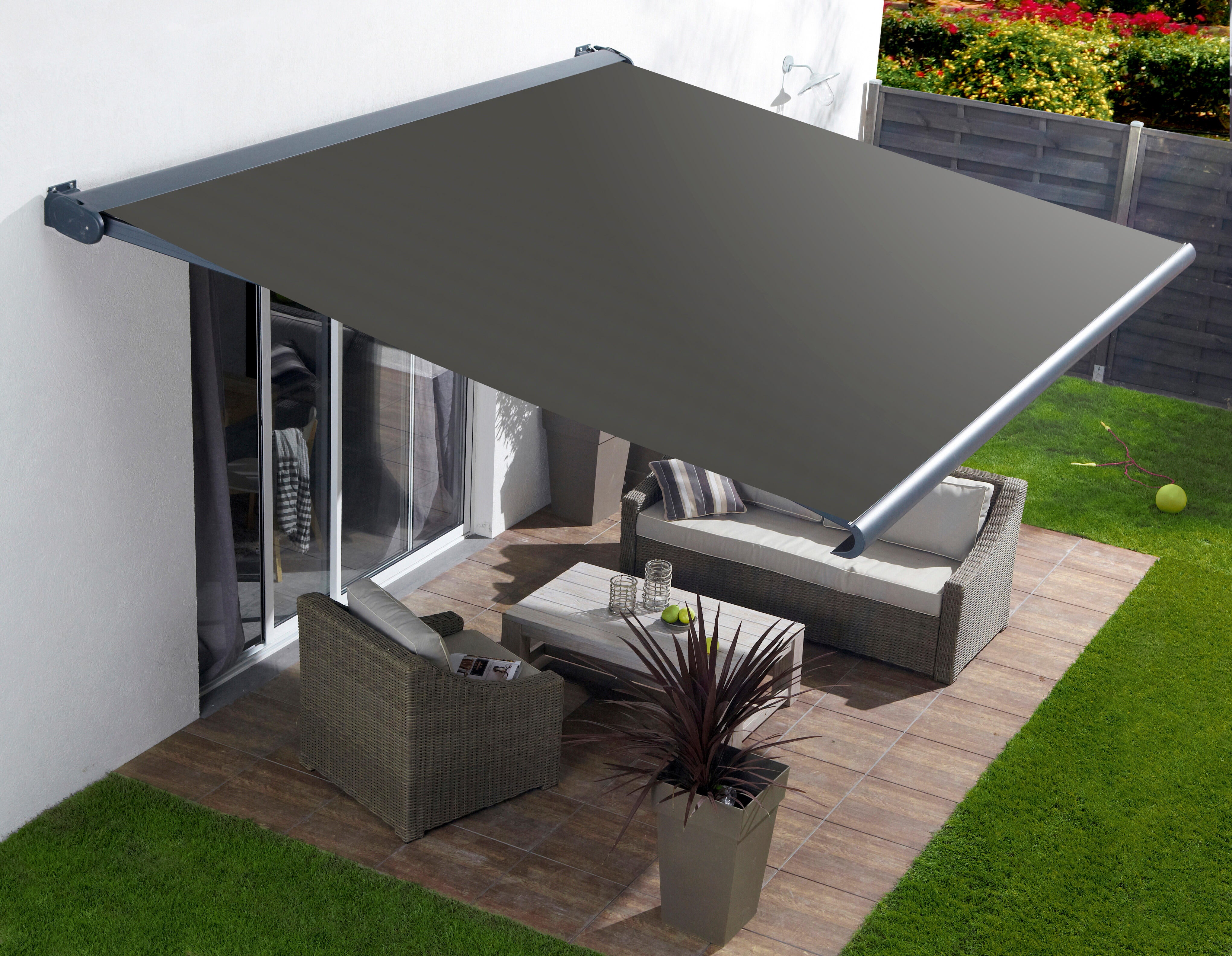 Store Banne Motoris Born o Coffre Int gral Aluminium Larg 4 X Store Banne Motoris Born o Coffre Int gral Aluminium Larg 4 X
