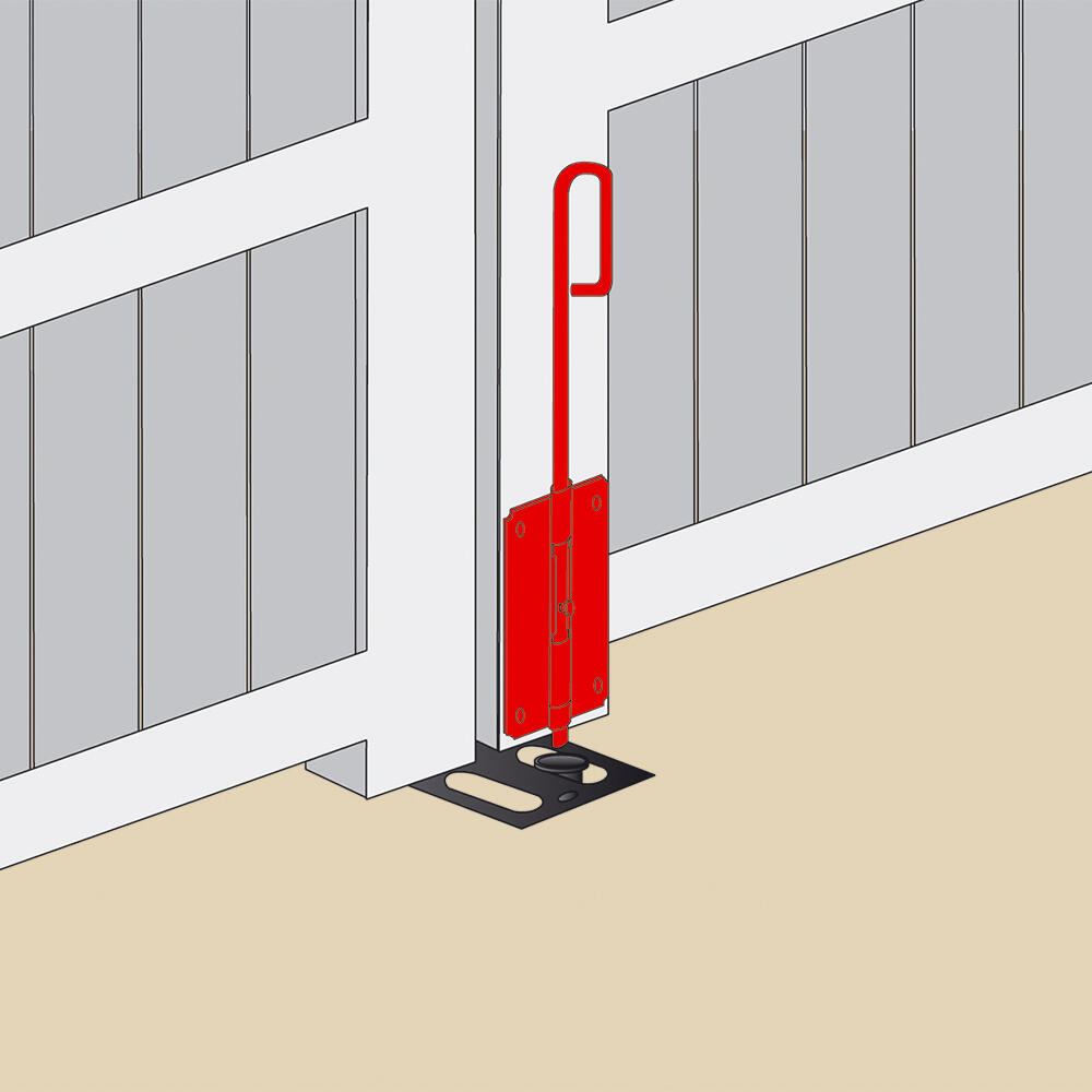 Verrou baïonnette Diam. 12 mm L.200 mm en acier noir prépeint AFBAT - 4