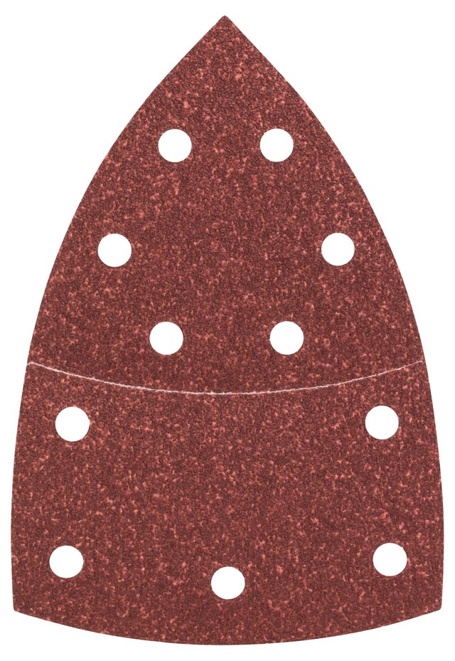 Lot de 10 papiers abrasifs pour ponçeuse delta BOSCH, 102 x 62 mm grain 80