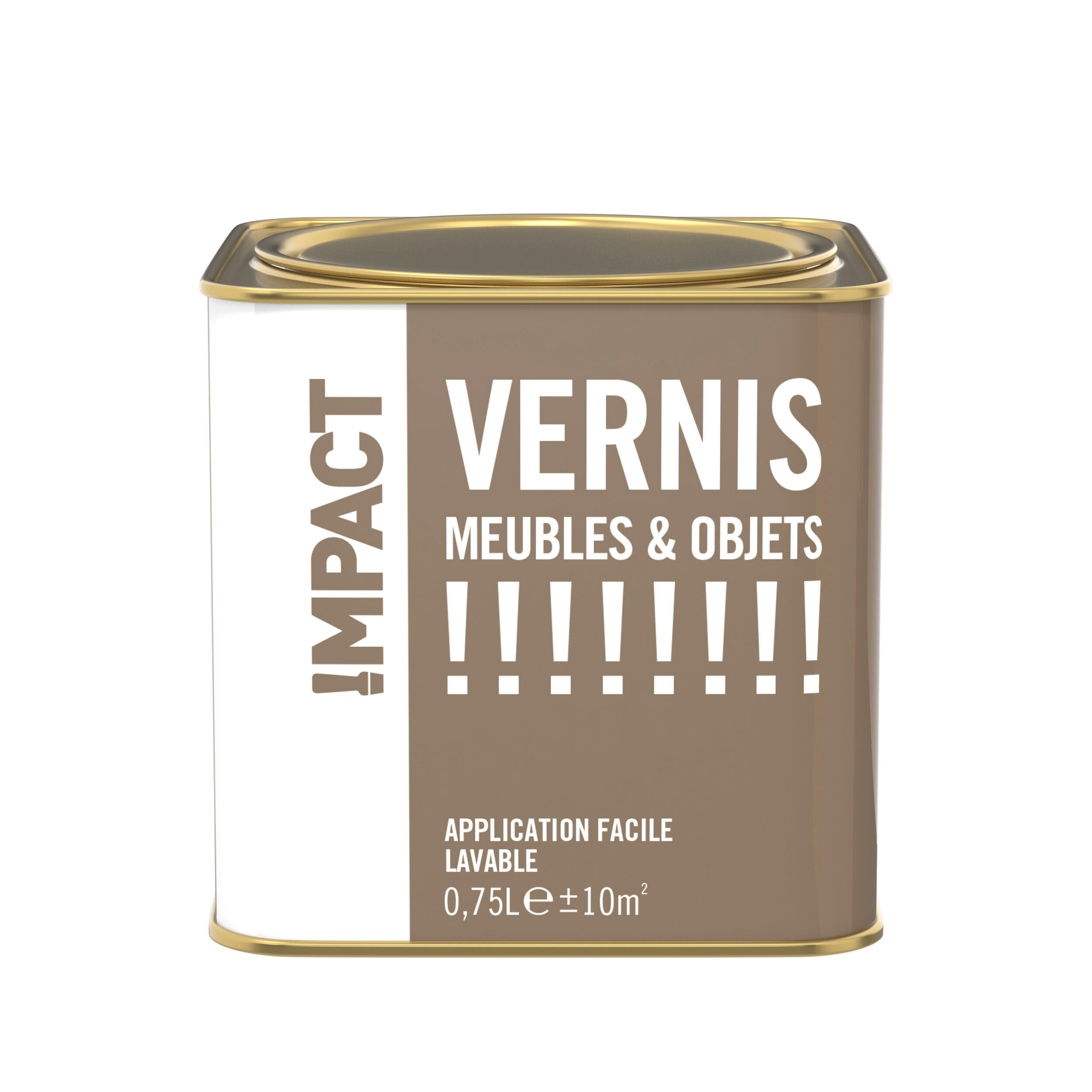 Vernis bois intérieur meuble / objet IMPACT, chêne moyen satiné, 0.75l - 4
