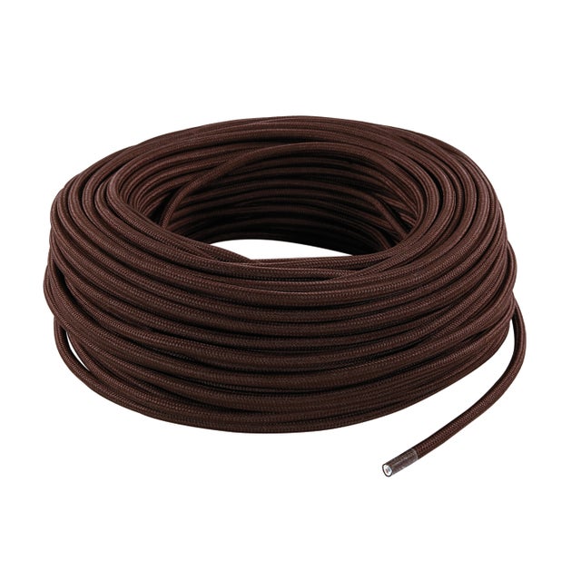 Cavo tessile 2 x 0.75 mm² L 5 m MERLOTTI marrone matassa
