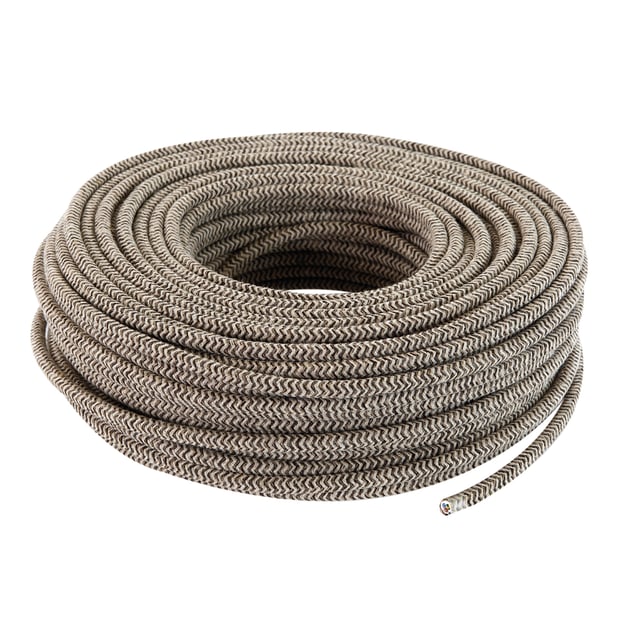 Cavo tessile 2 x 0.75 mm² L 5 m MERLOTTI marrone matassa