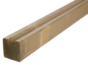 Poteau bois en U Diego, CERLAND, l.7 x P.7 x H.220 cm