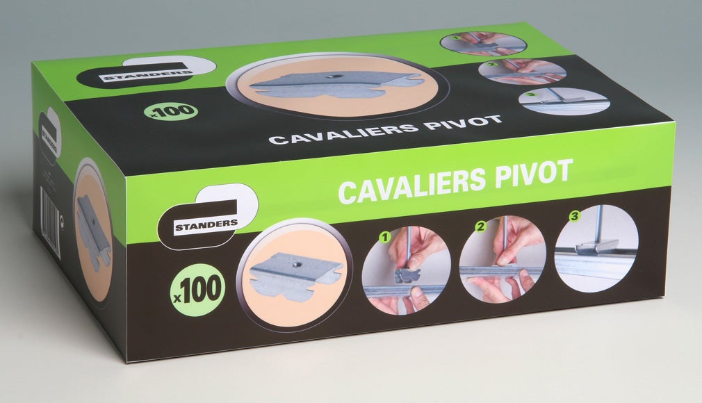 Lot de 100 cavaliers pivot / bride, STANDERS - 2