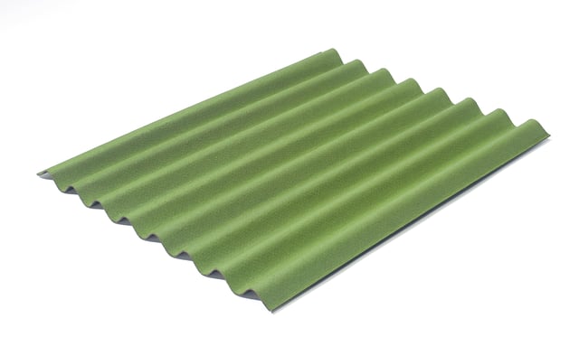 Plaque lisse cellulose vert intense l.0.76 x L.1 m ONDULINE