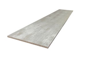 Tablette aggloméré mélaminé béton, L.120 x l.30 cm x Ep.18 mm