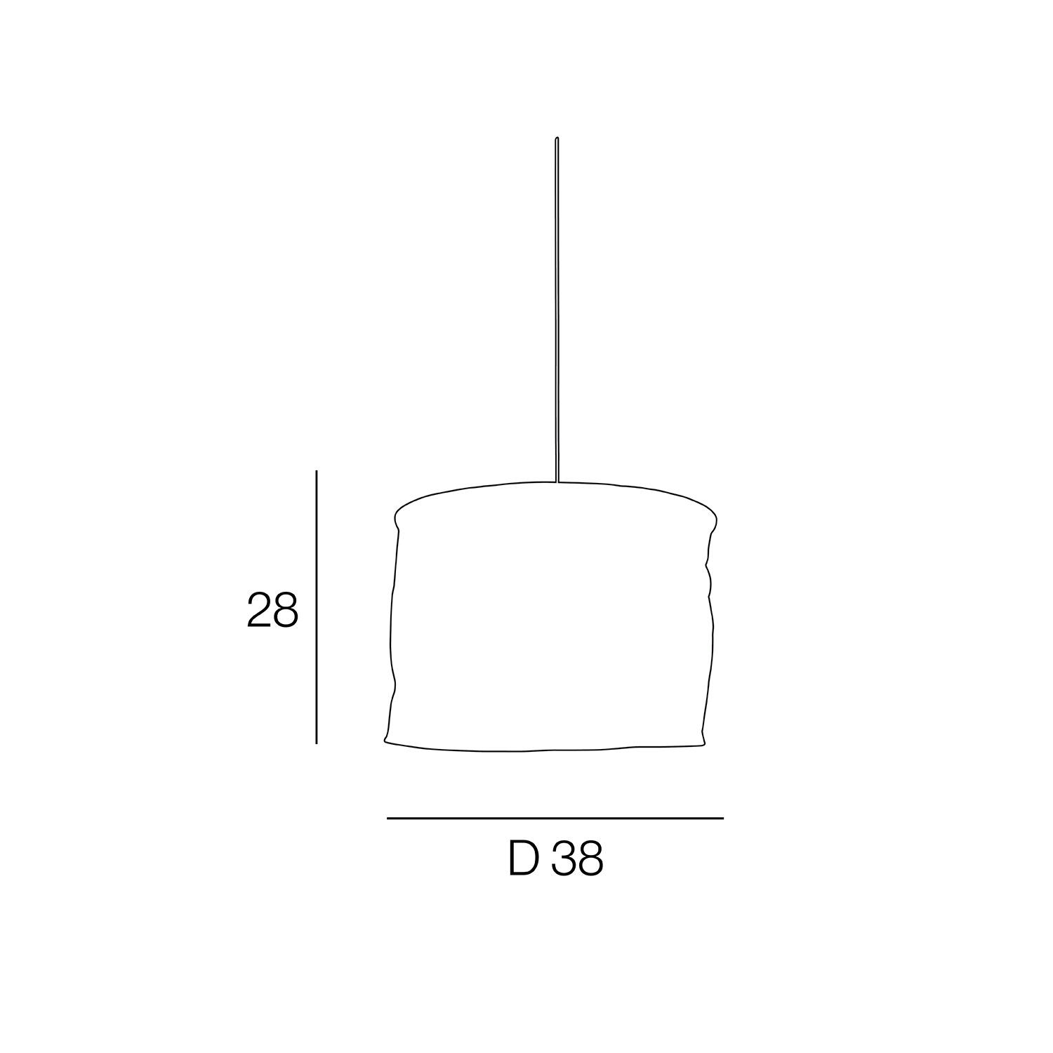 Suspension Linen lin, beige, Diam.38 cm, E27 - 4