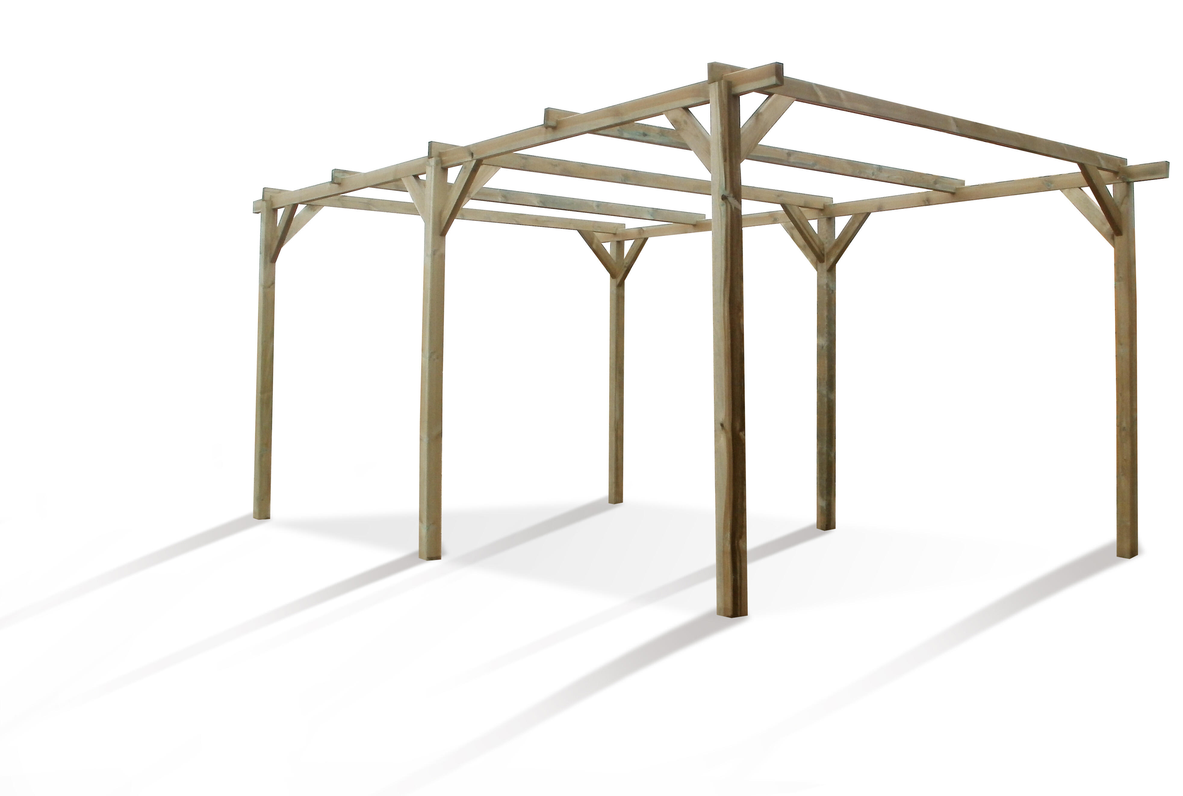 Carport bois Henri, CERLAND, 1 voiture, 15,4 m² - 3