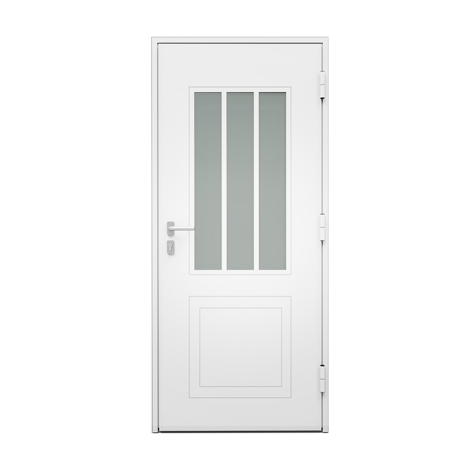 Porte d'entrée Alu Atelier Essentiel H.215 x l.90 cm vitrée noir, pous. gauche - 4