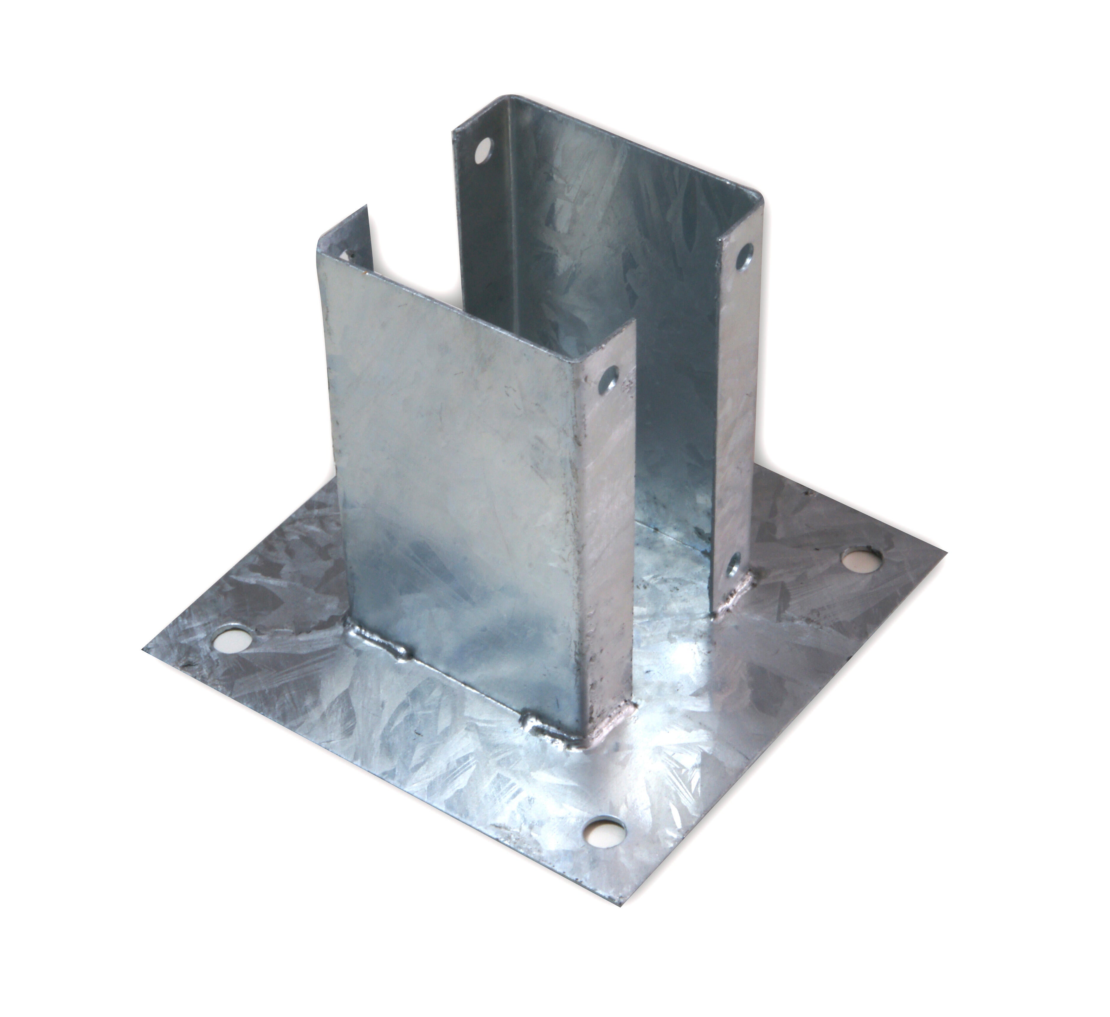 Support à fixer acier gris, H.15 x l.7 x P.7 cm - 8