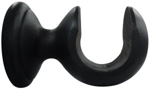 Support Tringle à Rideaux Métal - Longueur 12 Cm - Pour Tige 28 Mm - Noir Mat Et Autres Finitions