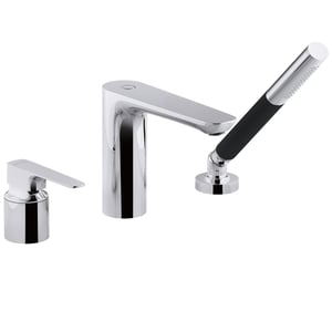 Mitigeur mécanique de baignoire chrome brillant, JACOB DELAFON Aleo 3 trous