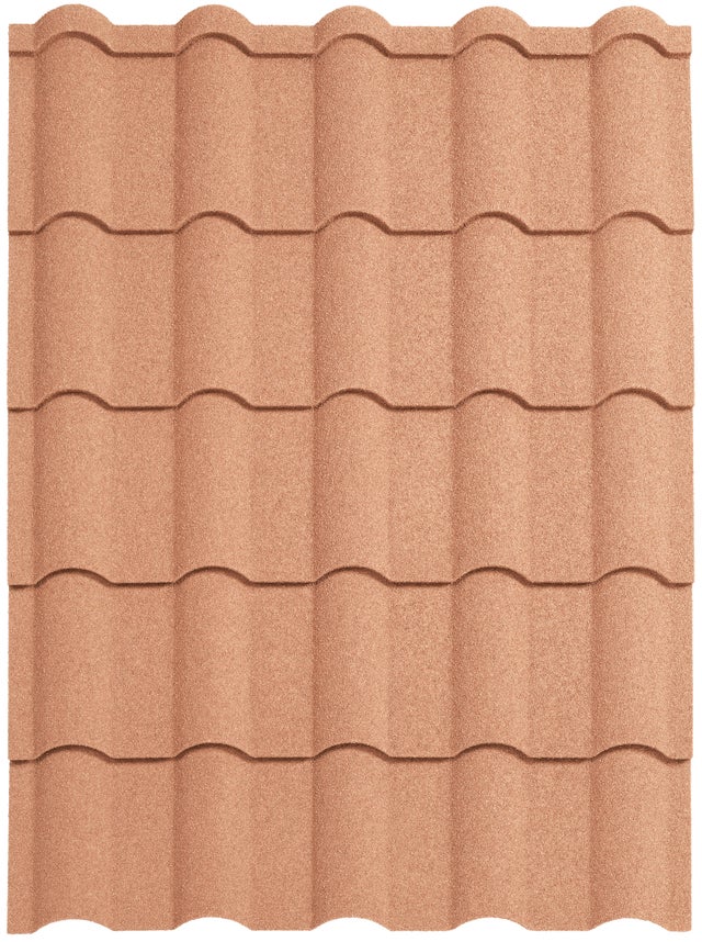 Plaque de toiture imitation tuile acier terre cuite IKO