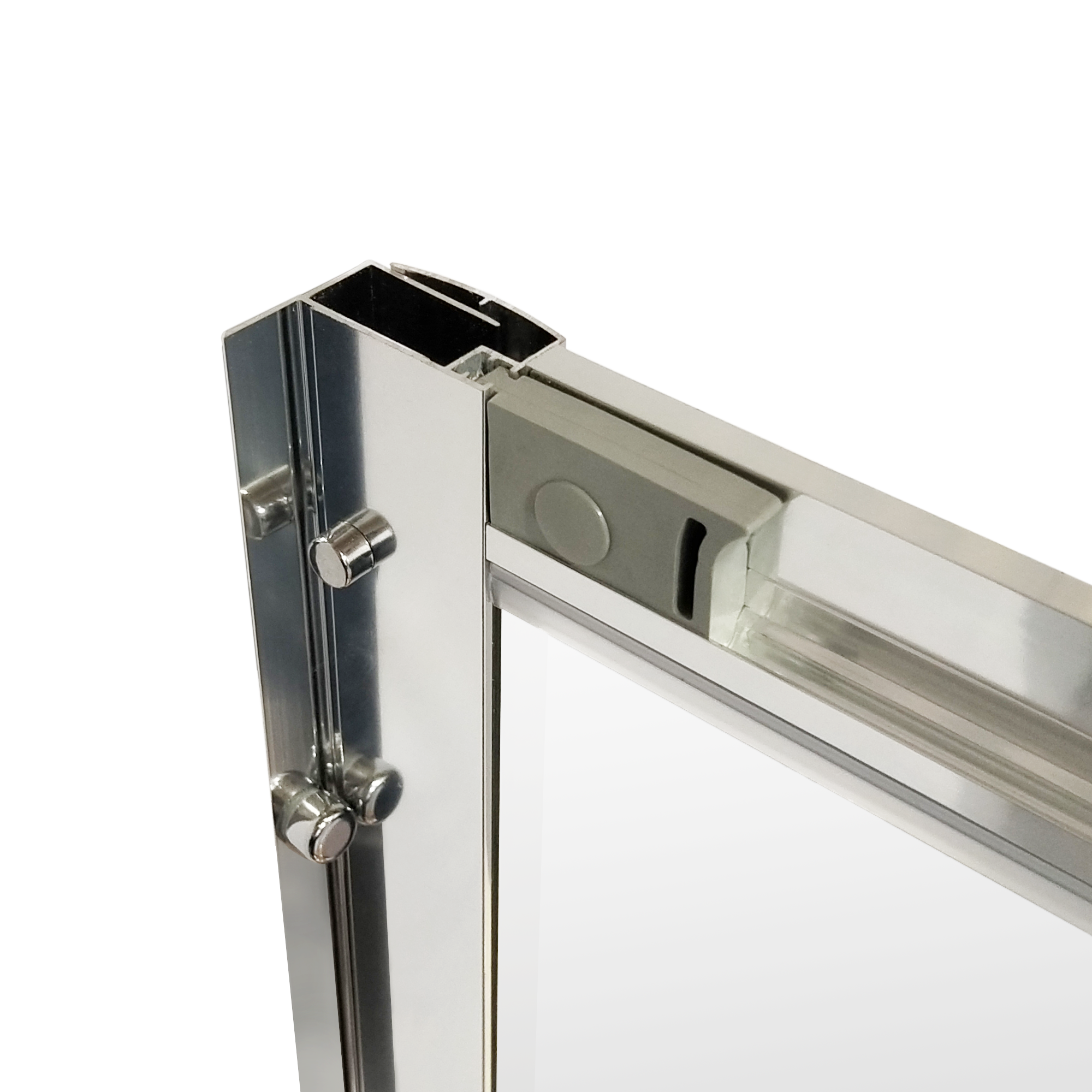 Porte de douche coulissante transparent, chromé L.120 cm, Essential - 6