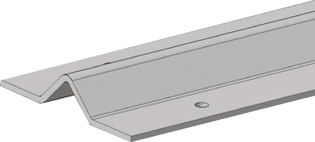 Rail de guidage portail coulissant gorge V acier galva - L.2m x Ep.2mm AFBAT