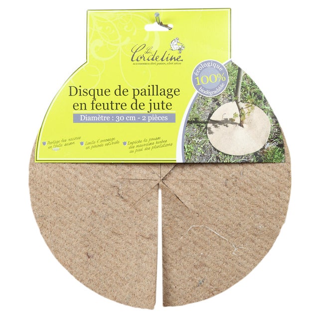 Disque de paillage LA CORDELINE, 700 g/m², L0.3 x l.0.3 m