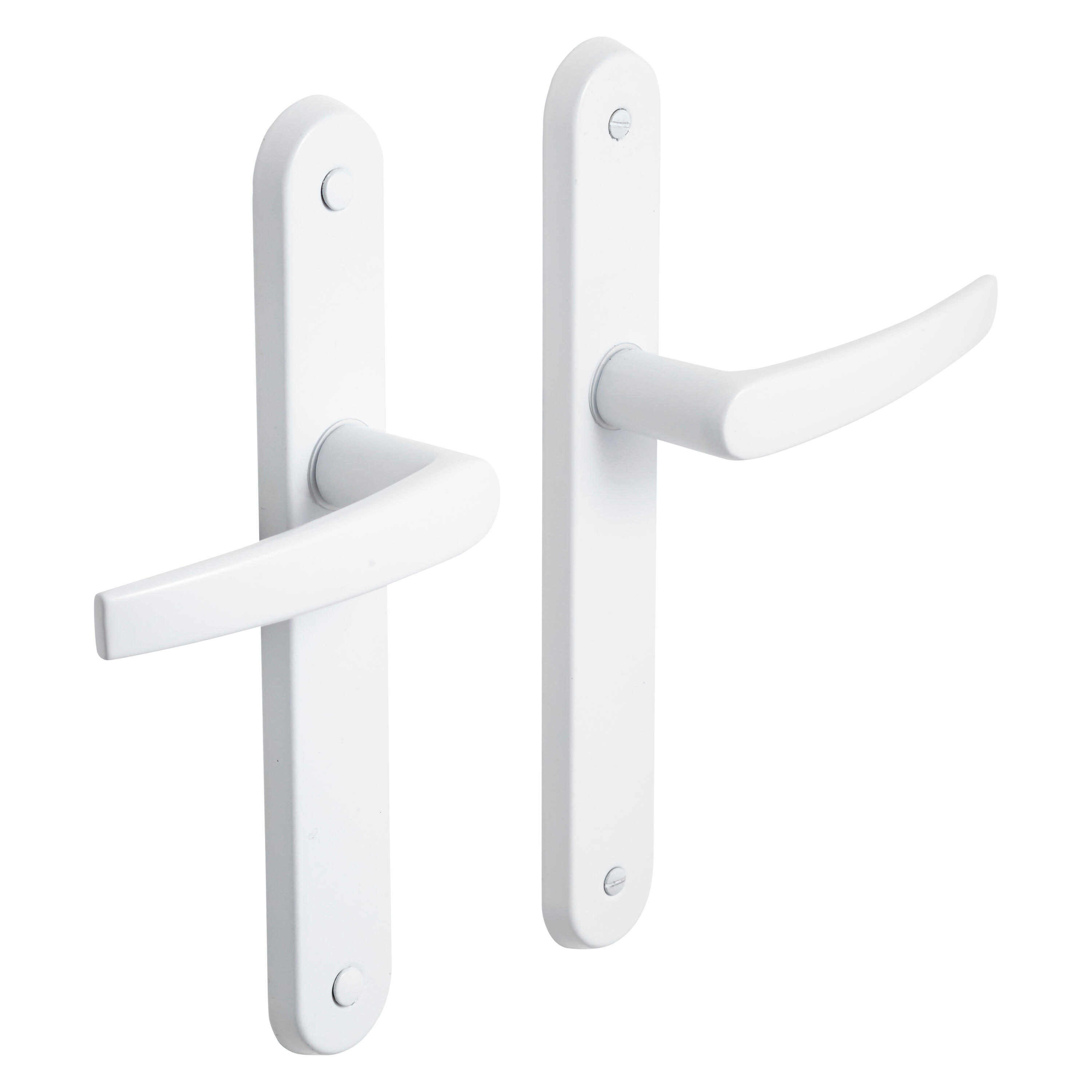 2 poignées sur plaque sans trou Jess acier blanc brillant, entraxe 195 mm - 3