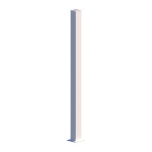 Pilier aluminium à sceller blanc, l.15 x P.15