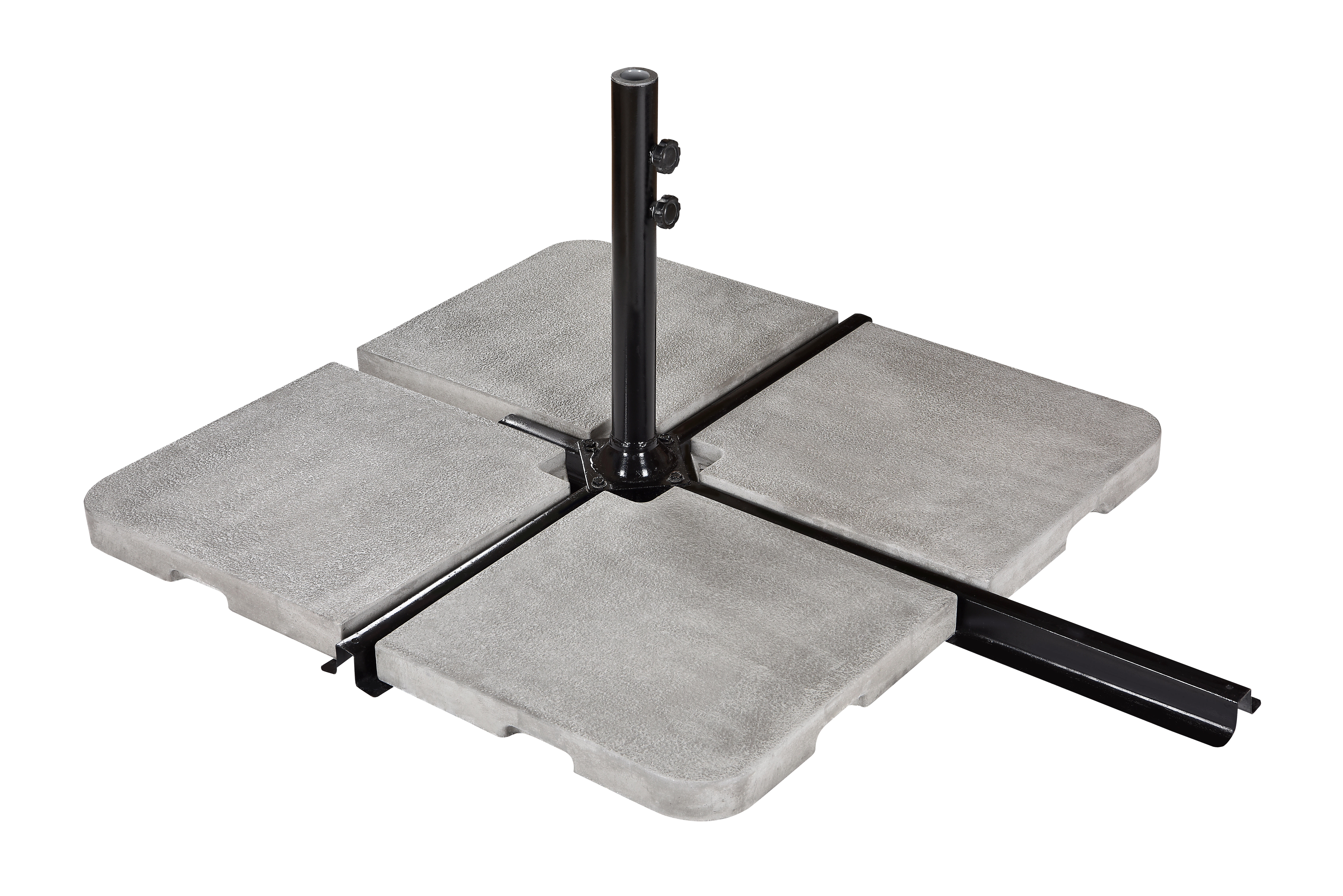 Dalle pour parasol excentré Seclin ton zinc, 22 kg - 4