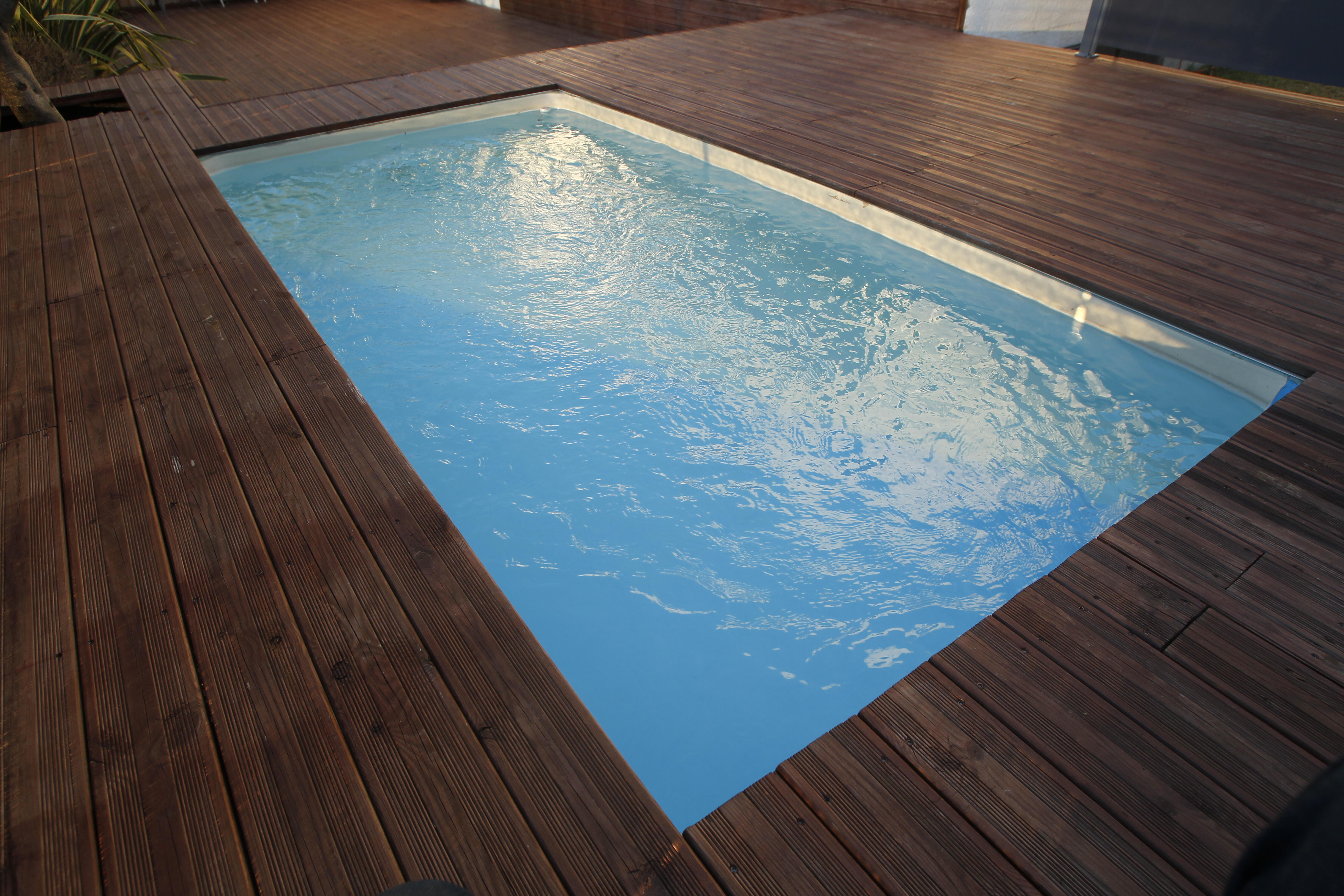 Piscine, bois UBBINK, rectangulaire L.4 x l.2 x H.1.26 m